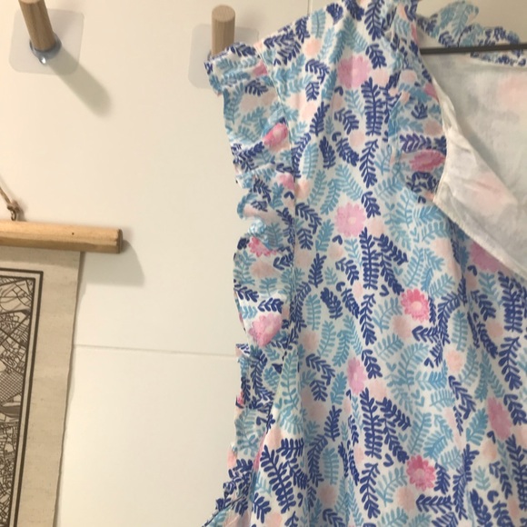 Talbots Sleeveless Floral Ruffle Tiered Midi Dress - Picture 3 of 10